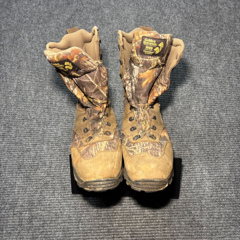Golden Retriever 4763 Mens 13M Hunting Boots 1000g Thinsulate Camo Leather